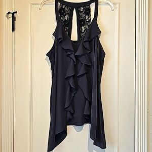 Maurices Ruffel Racer Back Lace Blouse